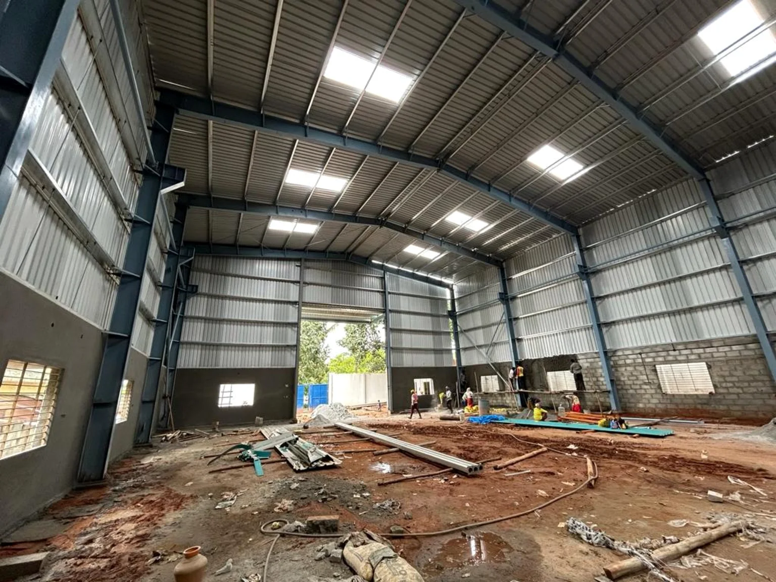 Completed industrial warehouse interior